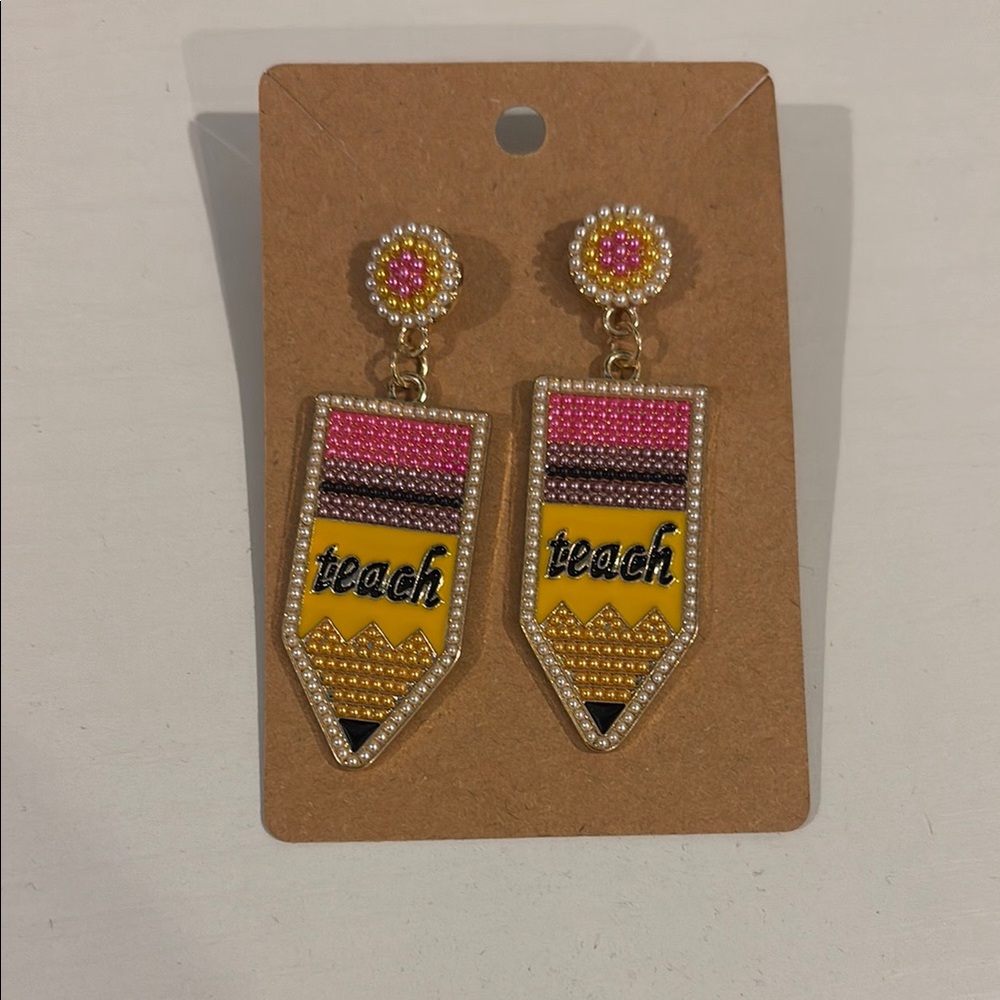 Brand new teacher earrings